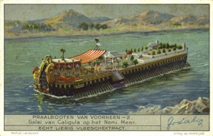 Galeere des römischen Kaisers Caligula auf dem Nemi-See, Italien, 1. Jahrhundert