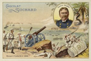 General William Shafter und amerikanische Truppen landen in Daiquiri, Kuba, Spanisch-Amerikanischer Krieg, 23. Mai 1898
