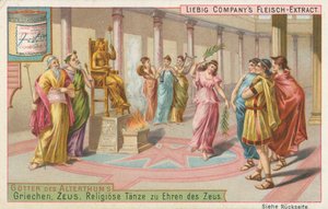 Griechenland, Zeus, Liebig-Karte, frühes 20. Jahrhundert