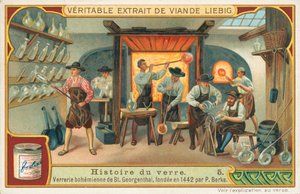 Geschichte des Glases, Liebig-Karte, frühes 20. Jahrhundert von European School