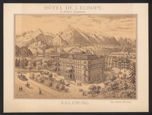 Hotel-Handelskarte (farbige Gravur)