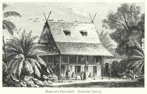 Haus eines Hova-Häuptlings (Gravur) von European School
