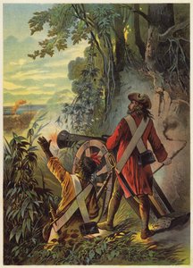 Illustration für Robinson Crusoe (Farblithografie)