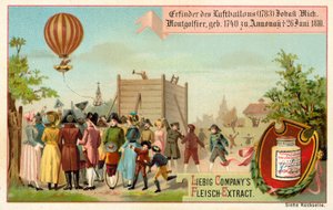 Erfindung des Heißluftballons durch die Gebrüder Montgolfier, Frankreich von European School