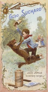 Jean-Baptiste Jupille, französischer Schäferjunge, der einen tollwütigen Hund abwehrte, um andere Kinder zu schützen von European School