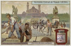 Verlegen von Sandsteinpflaster