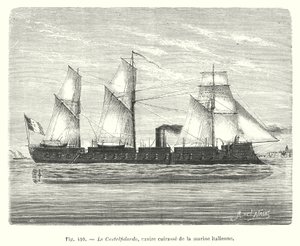 Le Castelfidardo, gepanzertes Schiff der italienischen Marine von European School