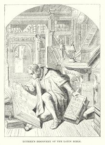 Luthers Entdeckung der lateinischen Bibel (Gravur)