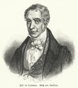 Manuel Jose Quintana, spanischer Dichter (Lithographie) von European School