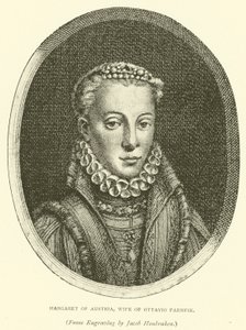 Margarete von Österreich, Ehefrau von Ottavio Farnese (Stich) von European School