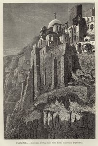 Palästina, Kloster von San Sabas vom Kidron-Tal aus gesehen
