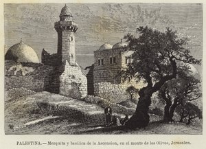 Palästina, Moschee und Basilika der Himmelfahrt auf dem Ölberg, Jerusalem von European School