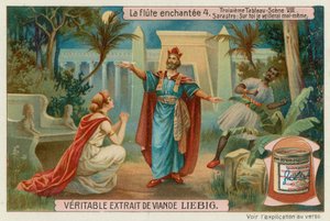 Pamina bittet Sarastro, sie gehen zu lassen