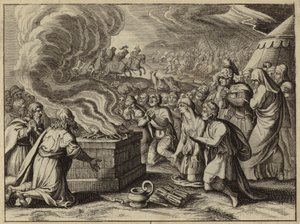 Samuel und die Israeliten bekennen ihre Sünden vor Gott in Mizpa, bevor sie die Philister besiegen