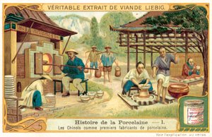 Die Chinesen, erste Hersteller von Porzellan