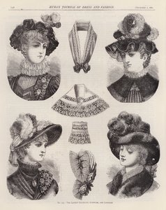 Die neuesten Hüte, Frisuren und Dessous