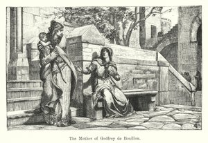 Die Mutter von Gottfried von Bouillon (Gravur) von European School