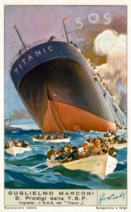Die Titanic sendet ein SOS-Signal per Funk