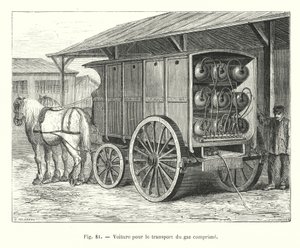 Wagen für den Transport von komprimiertem Gas (Stich) von European School