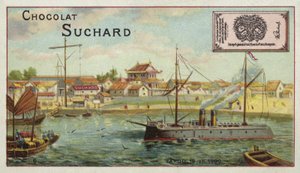 Kriegsschiff in Taku, China, Boxeraufstand, 1900