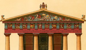 Westfassade des Tempels der Athene in Aigina von European School