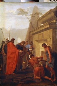 Darius öffnet das Grab von Nitocris von Eustache Le Sueur