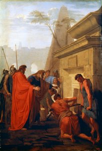 Darius der Große öffnet das Grab von Nitokris, 17. Jahrhundert von Eustache Le Sueur