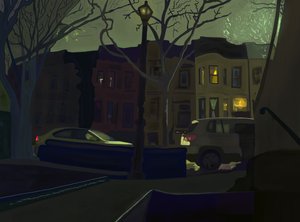 6 Uhr morgens Südseite der Straße, Prospect Park von Evan Sklar