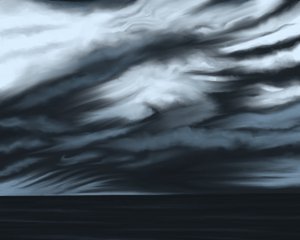 Blauer Himmel und Ozean, ca. 2020-24