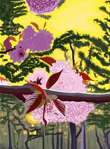 Kirschblüten auf Zweig, Brooklyn