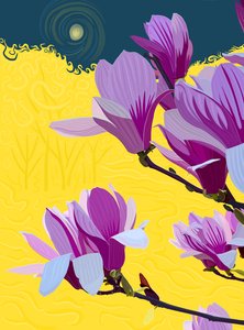 Blühender Tulpenbaum von Evan Sklar