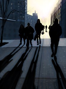Bürgersteig in Manhattan von Evan Sklar
