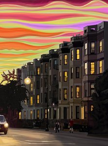 Neunte Straße neun Uhr morgens von Evan Sklar