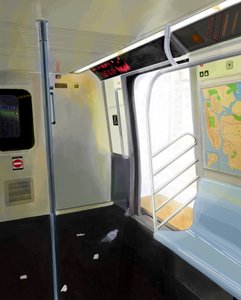 Taube in der U-Bahn