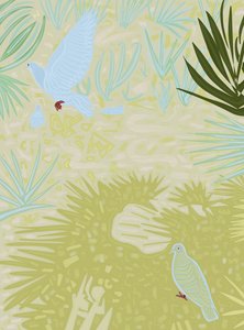 Tauben im Park von Barcelona von Evan Sklar
