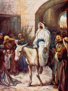 Einzug in Jerusalem (Farblithographie)