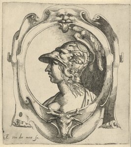 Büste einer jungen Frau mit Helm von Everard Crynsz. van der Maes