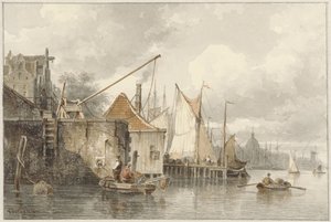 Boote an einem Kai