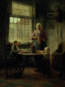 Eine Familienmahlzeit, 1890er von Evert Pieters