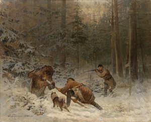 Bärenjagd von Evgeny Alexandrovich Tichmenev