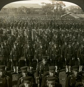 Japanische Infanterie bei der Geburtstagsparade des Kaisers, Tokio, Japan