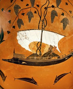 Dionysos auf seinem Schiff