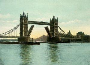 Die Tower Bridge, um 1900