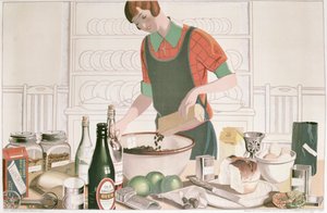 Der Weihnachts-Pudding, Poster 1928 von F.C. Harrison