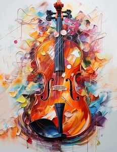 Schönes Geigenbild zu verkaufen, Wandkunst