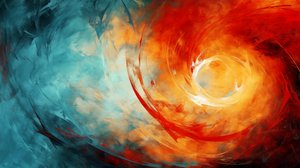 Orange und Blau, Leinwanddrucke, moderne Wohnzimmerdeko
