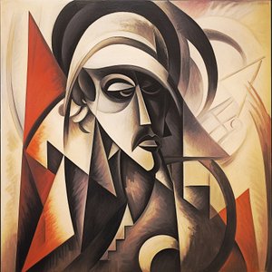 Portugal abstraktes Design im figurativen kubistischen Stil Gesichter, Wandkunst | Leinwanddrucke