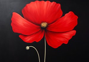 Rote Hibiskusblume, florale Wanddekoration