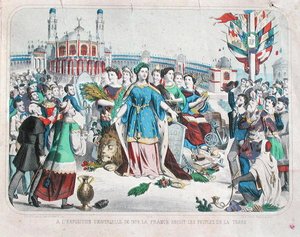 Frankreich empfängt die Völker der Welt auf der Weltausstellung 1878 von F. C. Wentzel