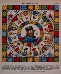 Spiel Schwarzer Peter, Flugblatt veröffentlicht von Ackermann, Wissembourg von F. C. Wentzel